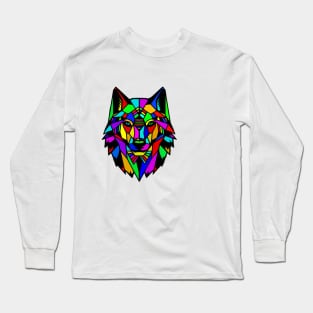 colorful wolf Long Sleeve T-Shirt